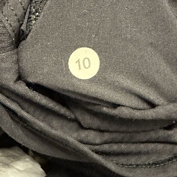 Lululemon Women’s Dance Studio Mid-Rise Full Length Striped Pant Black Size 10 - Picture 5 of 8